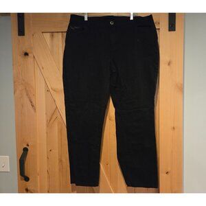 Christopher & Banks Jeans Womens Size 20W Stretch Straight Black Denim 39x30"